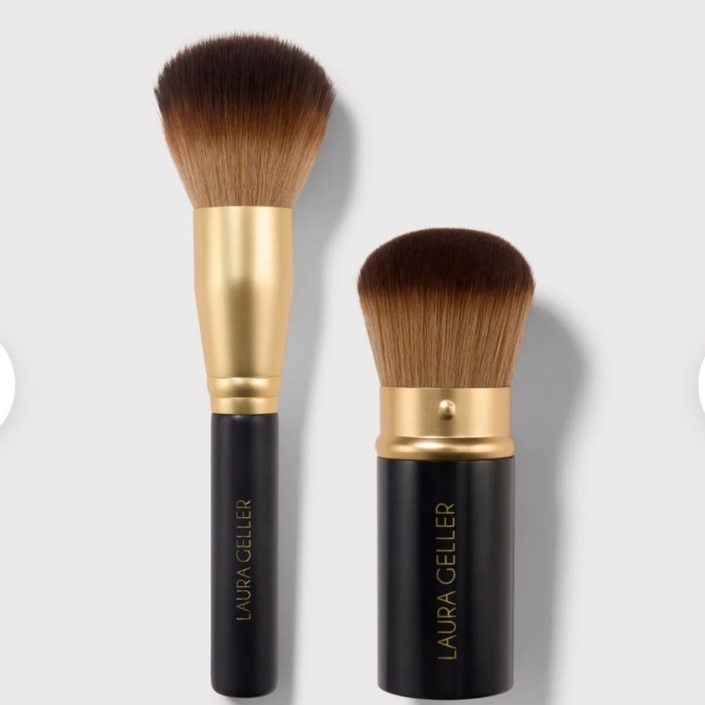 Laura‎ Geller Blending Beauties 2 PC Face Brush Set NEW
